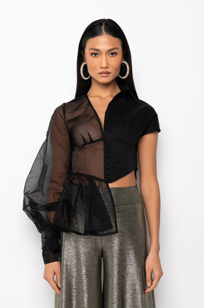 AVANT GUARDED ASYMMETRICAL BLOUSE