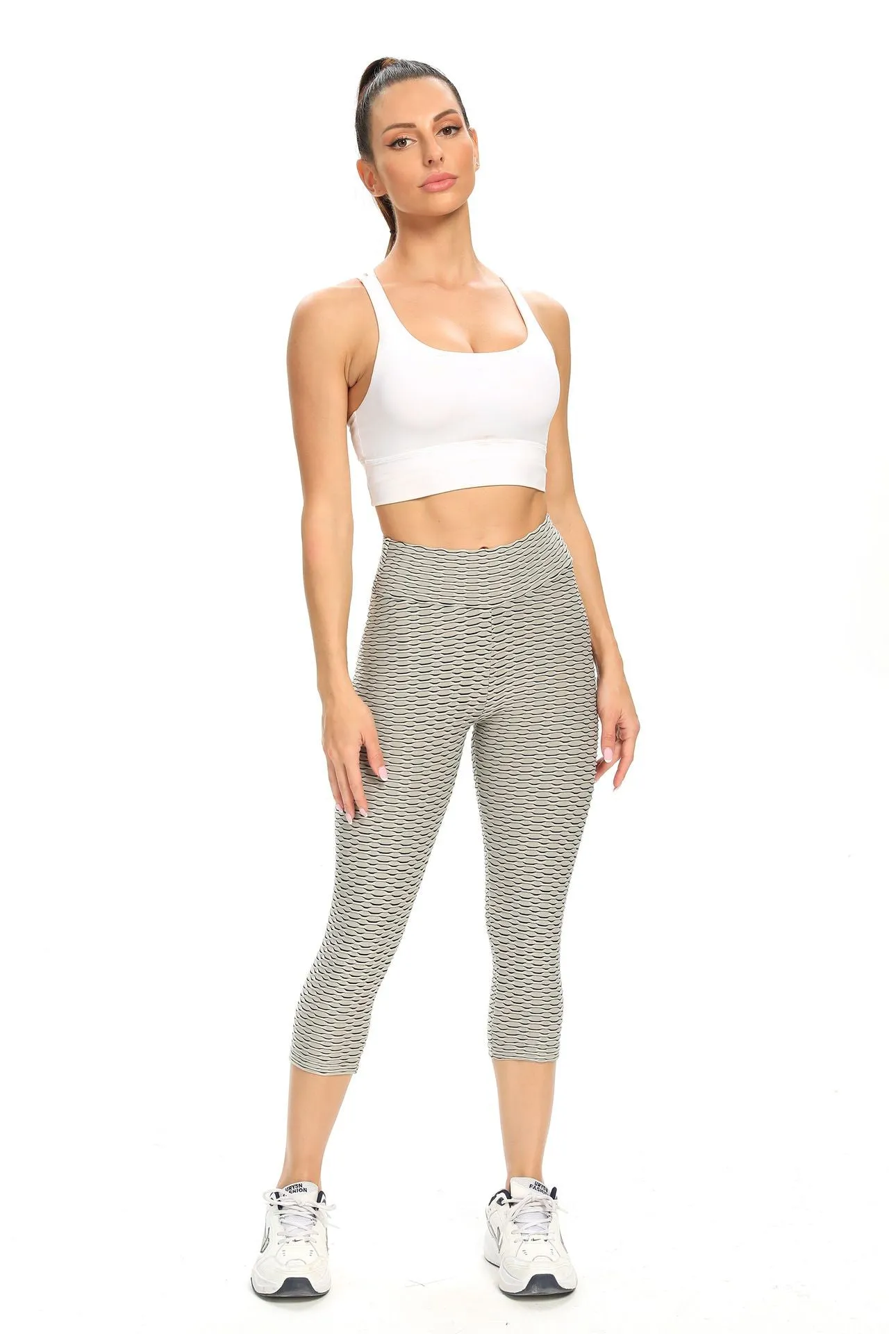 Butt Lifting Anti Cellulite Capri Leggings