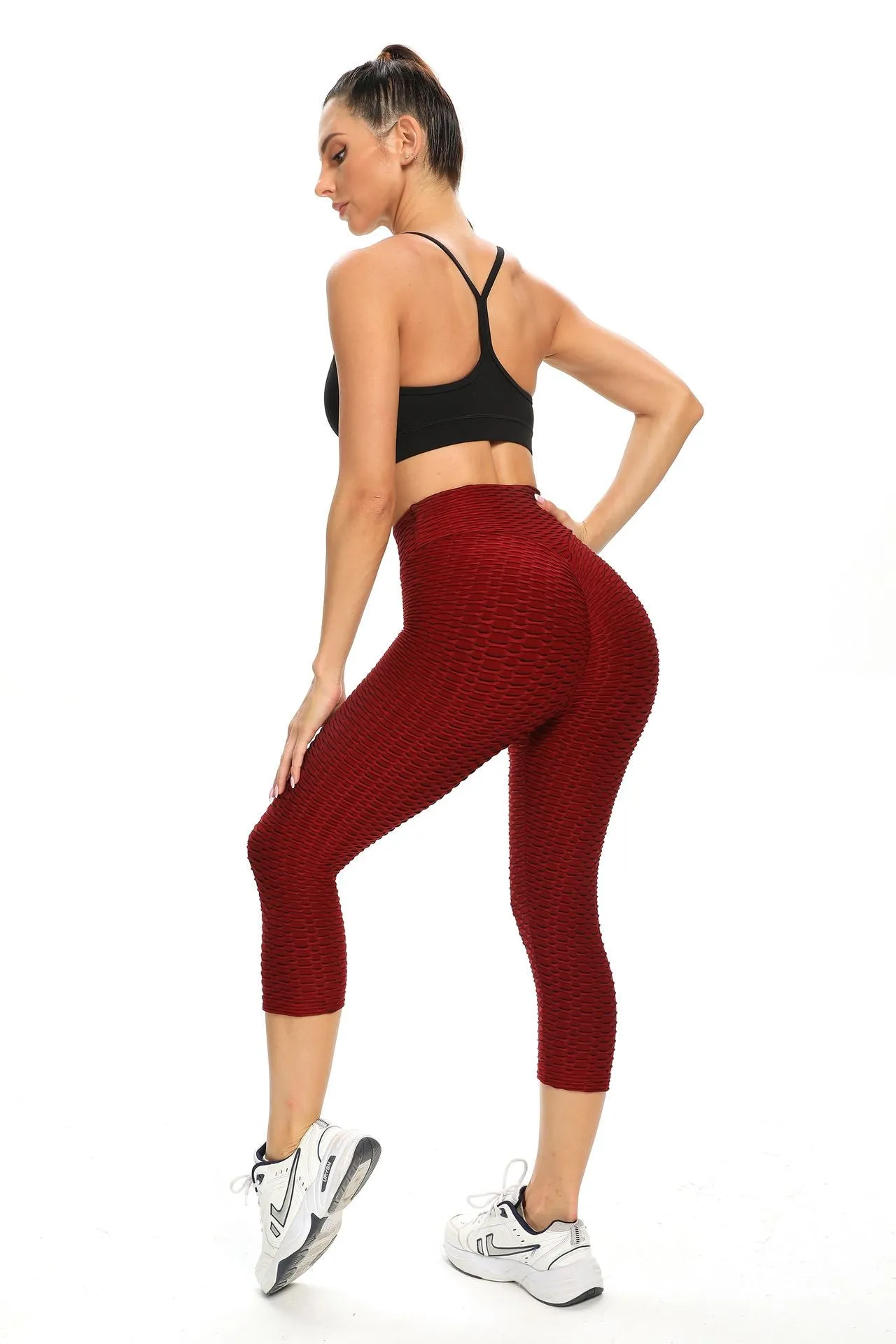 Butt Lifting Anti Cellulite Capri Leggings
