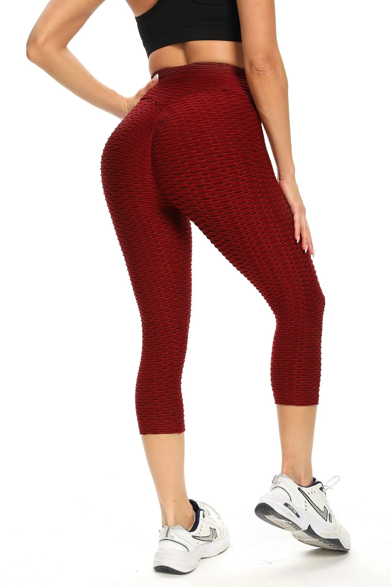 Butt Lifting Anti Cellulite Capri Leggings