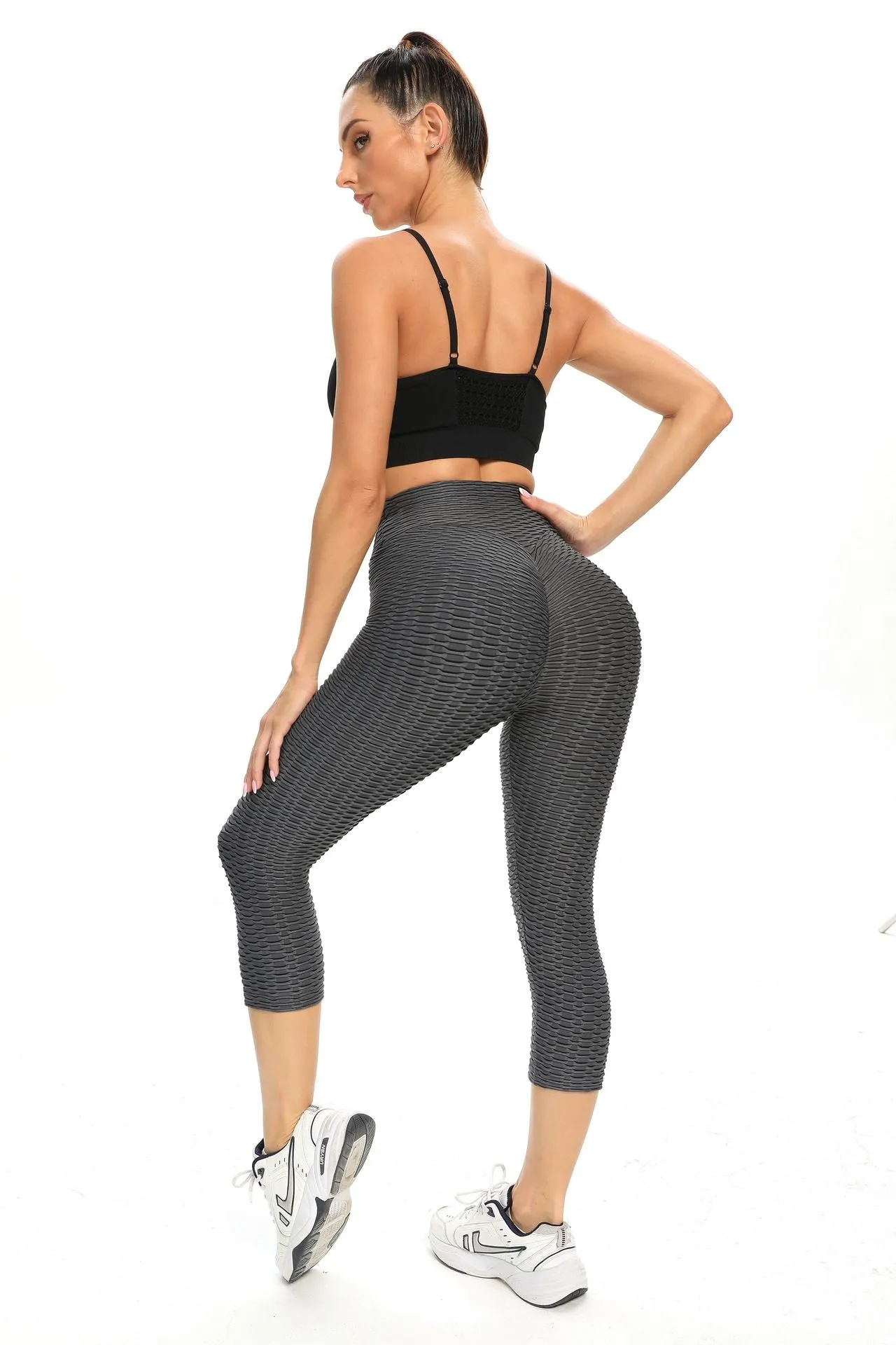Butt Lifting Anti Cellulite Capri Leggings