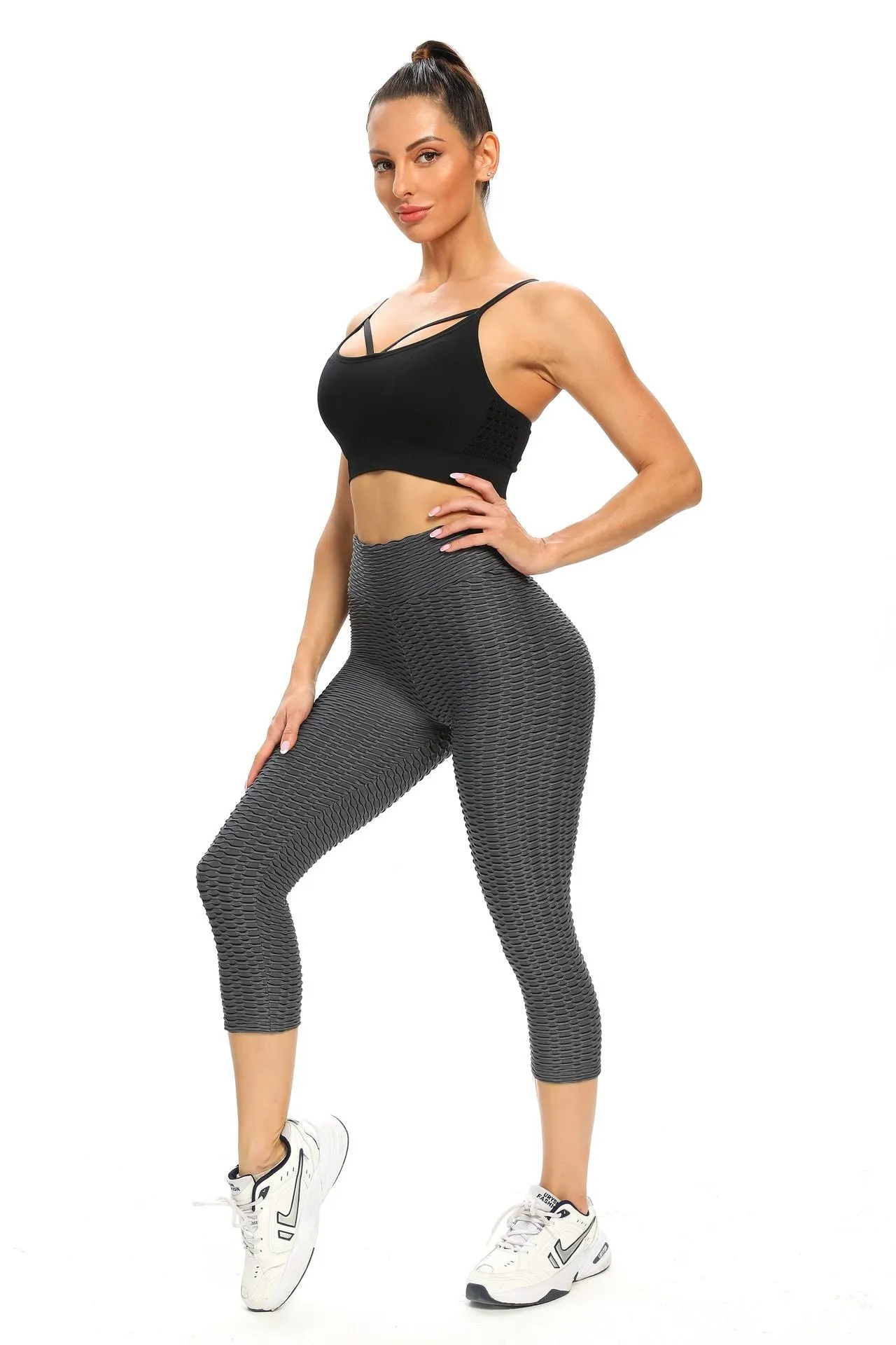 Butt Lifting Anti Cellulite Capri Leggings