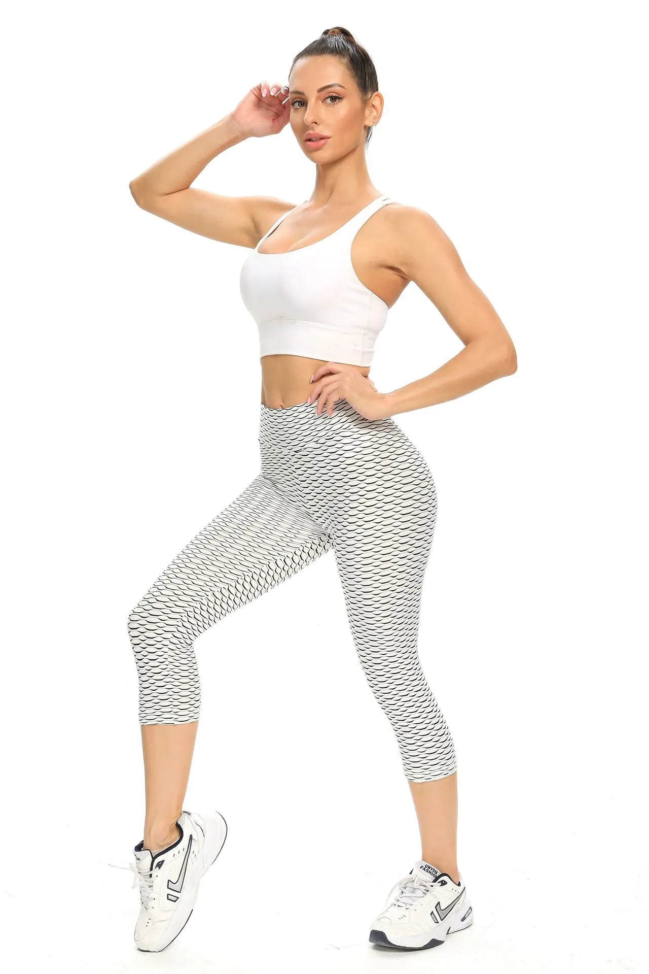 Butt Lifting Anti Cellulite Capri Leggings