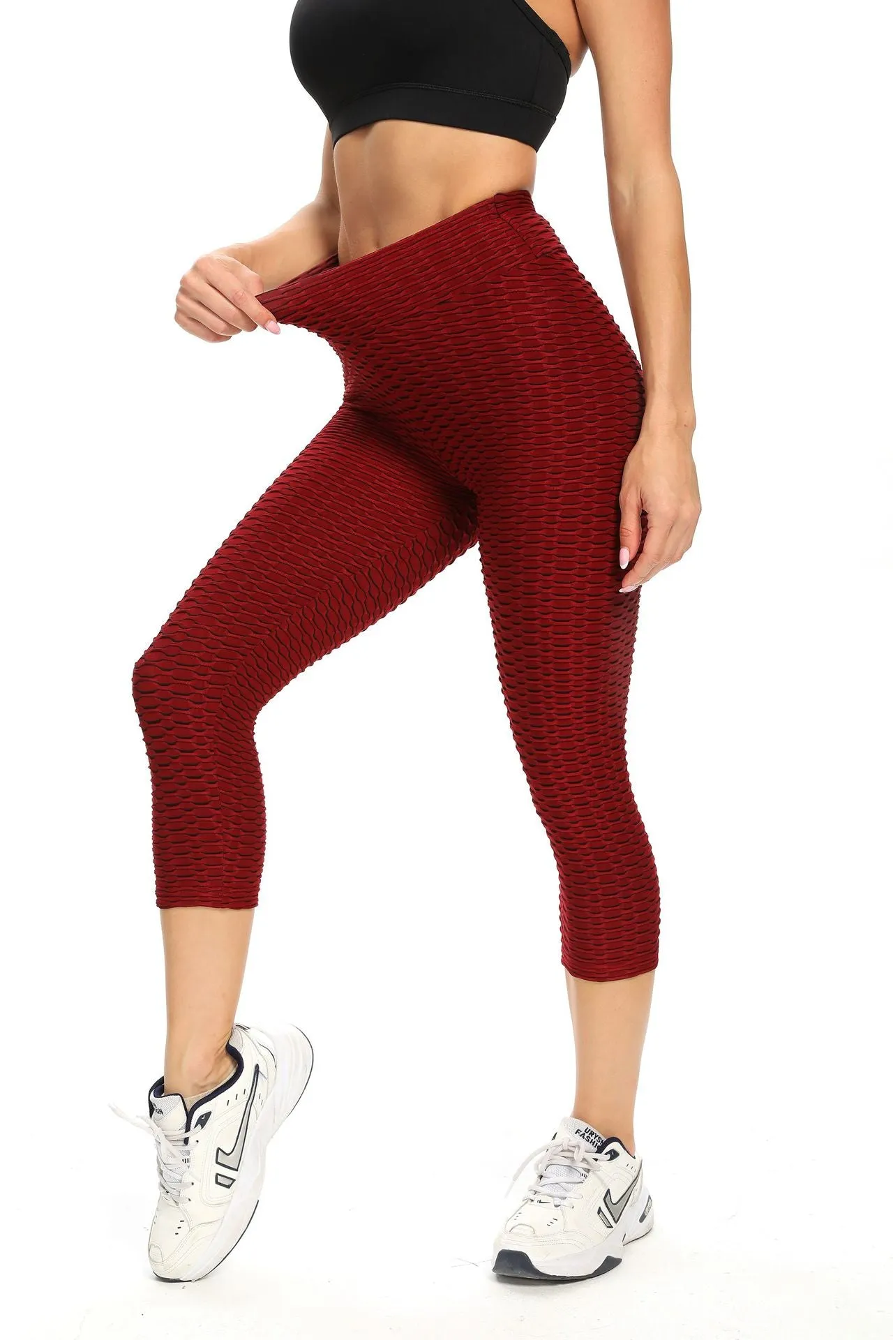 Butt Lifting Anti Cellulite Capri Leggings