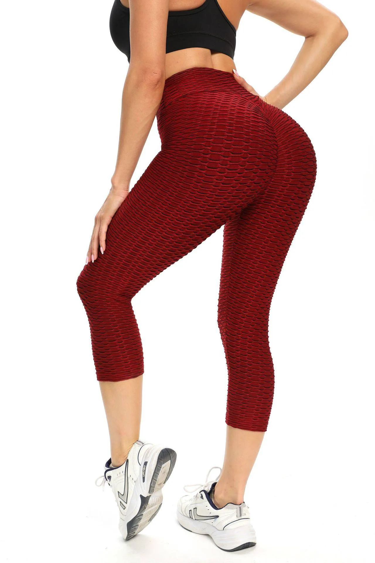 Butt Lifting Anti Cellulite Capri Leggings