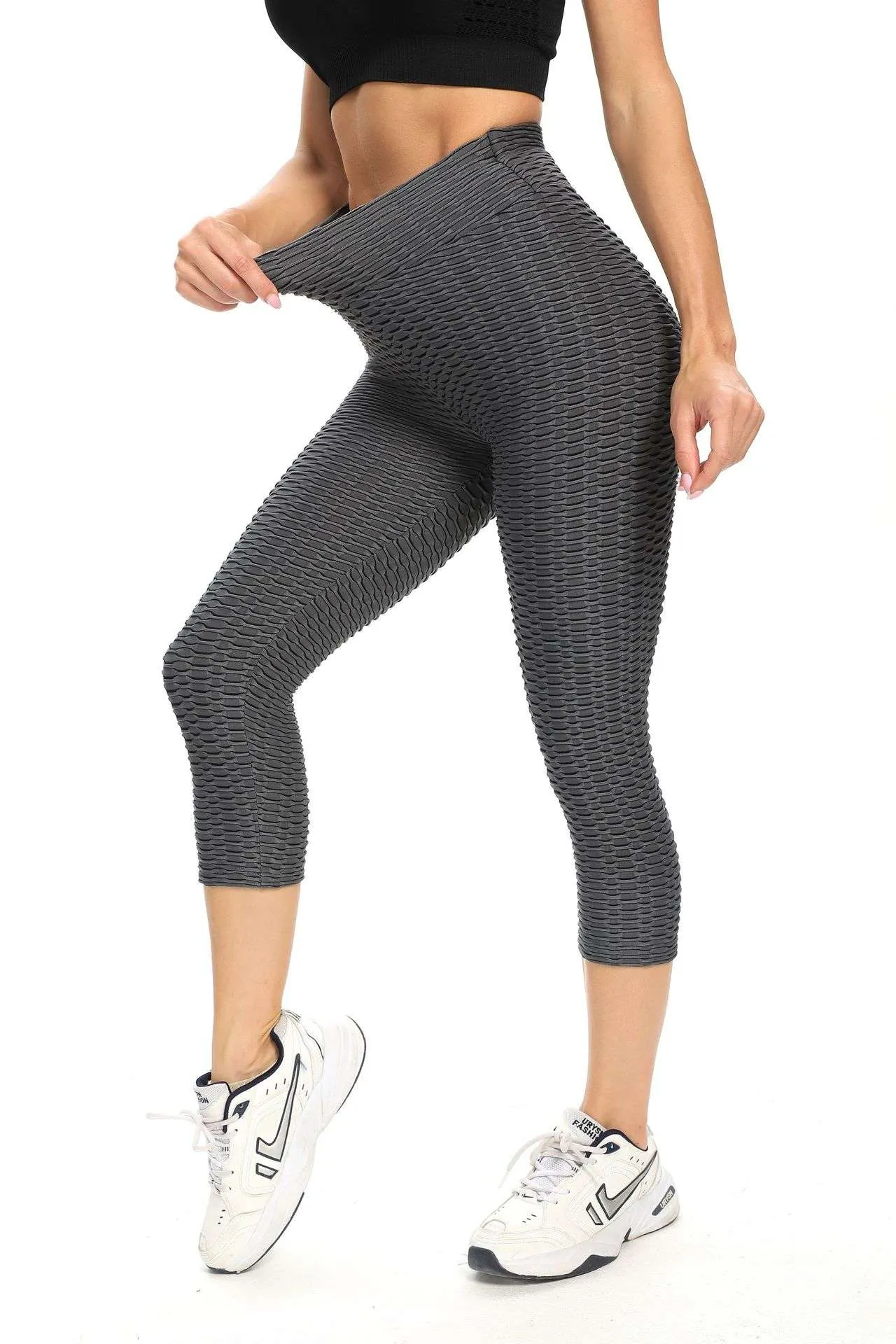 Butt Lifting Anti Cellulite Capri Leggings