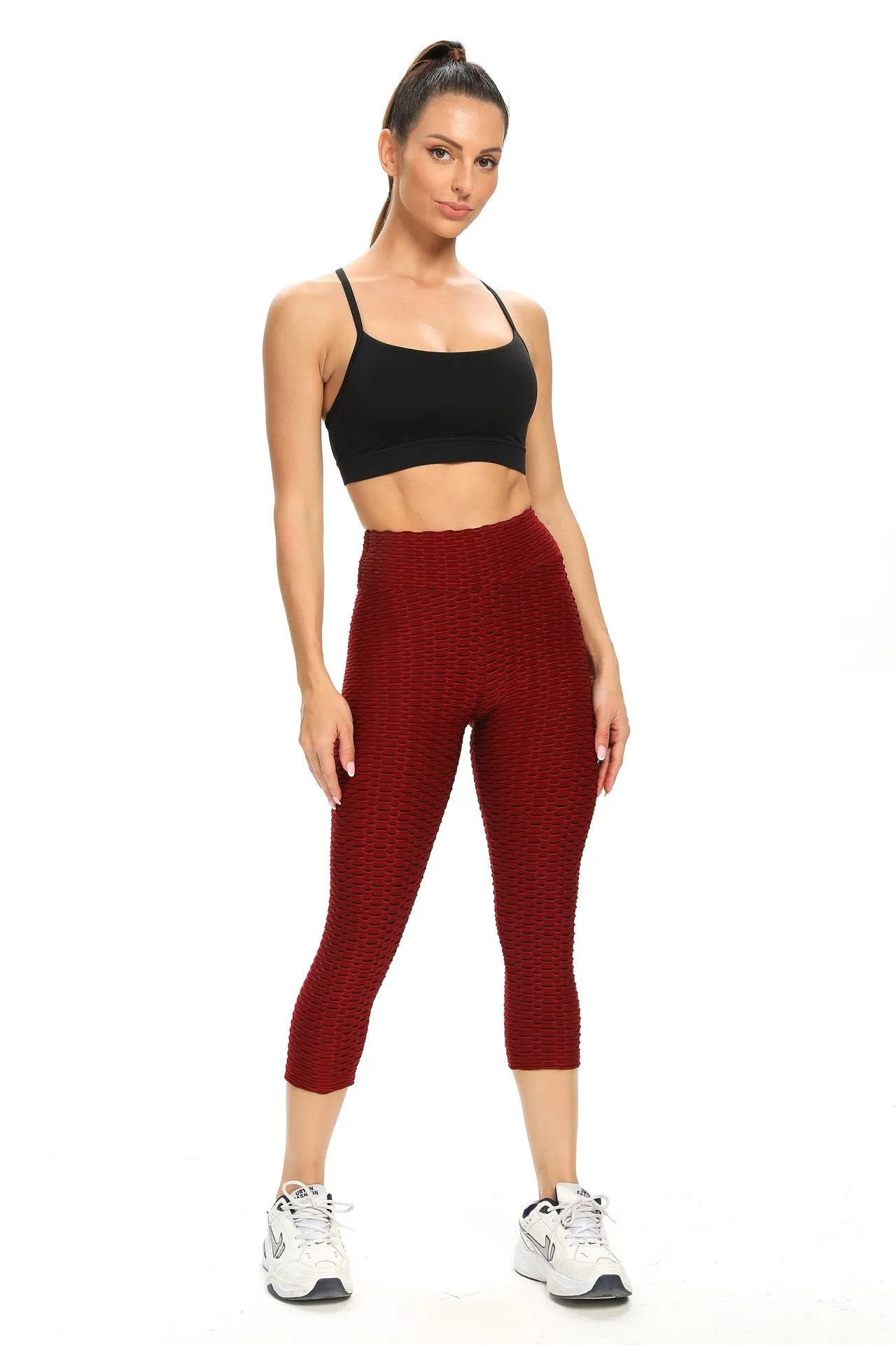 Butt Lifting Anti Cellulite Capri Leggings