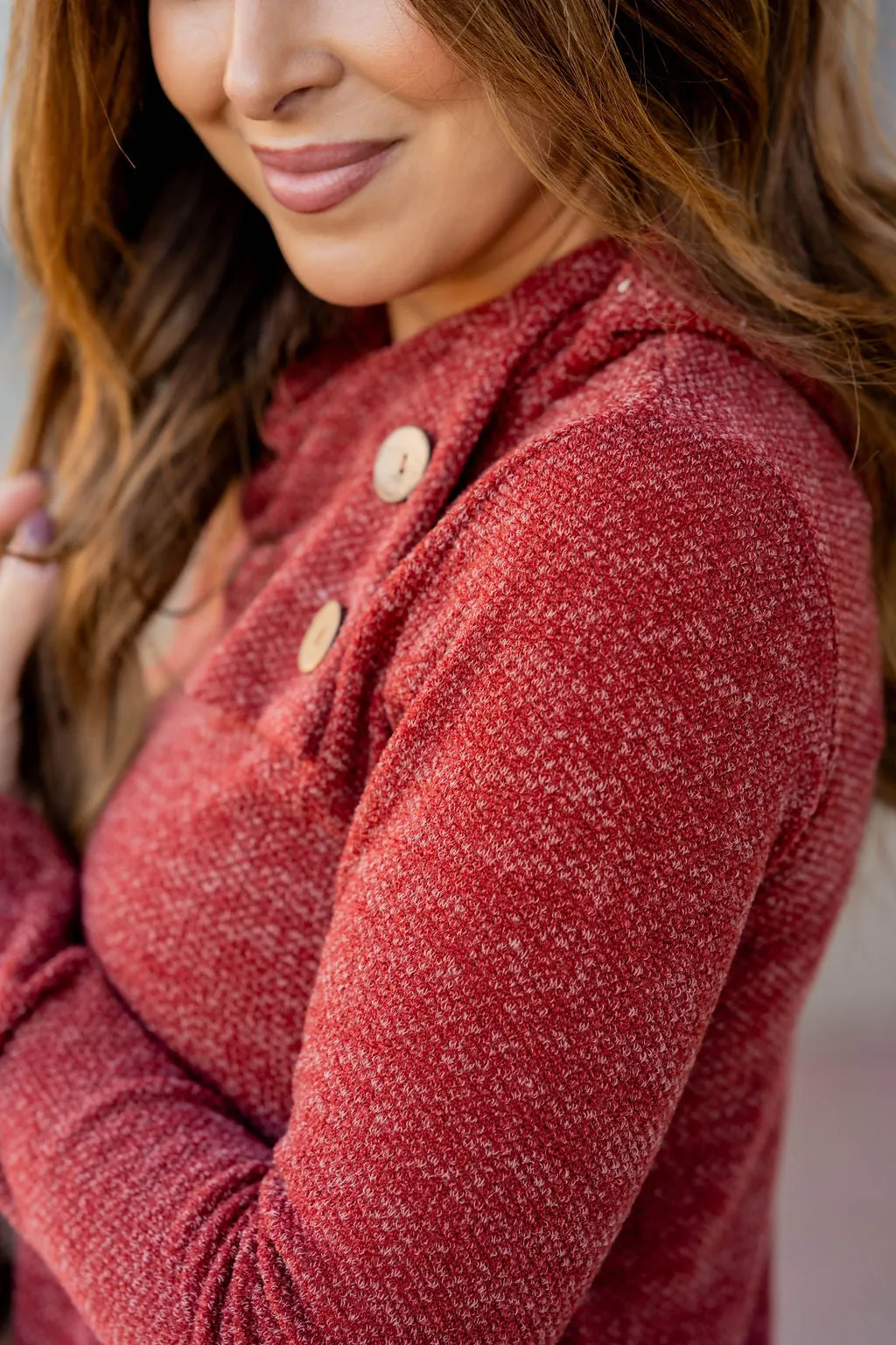 Dual Button Side Sweater