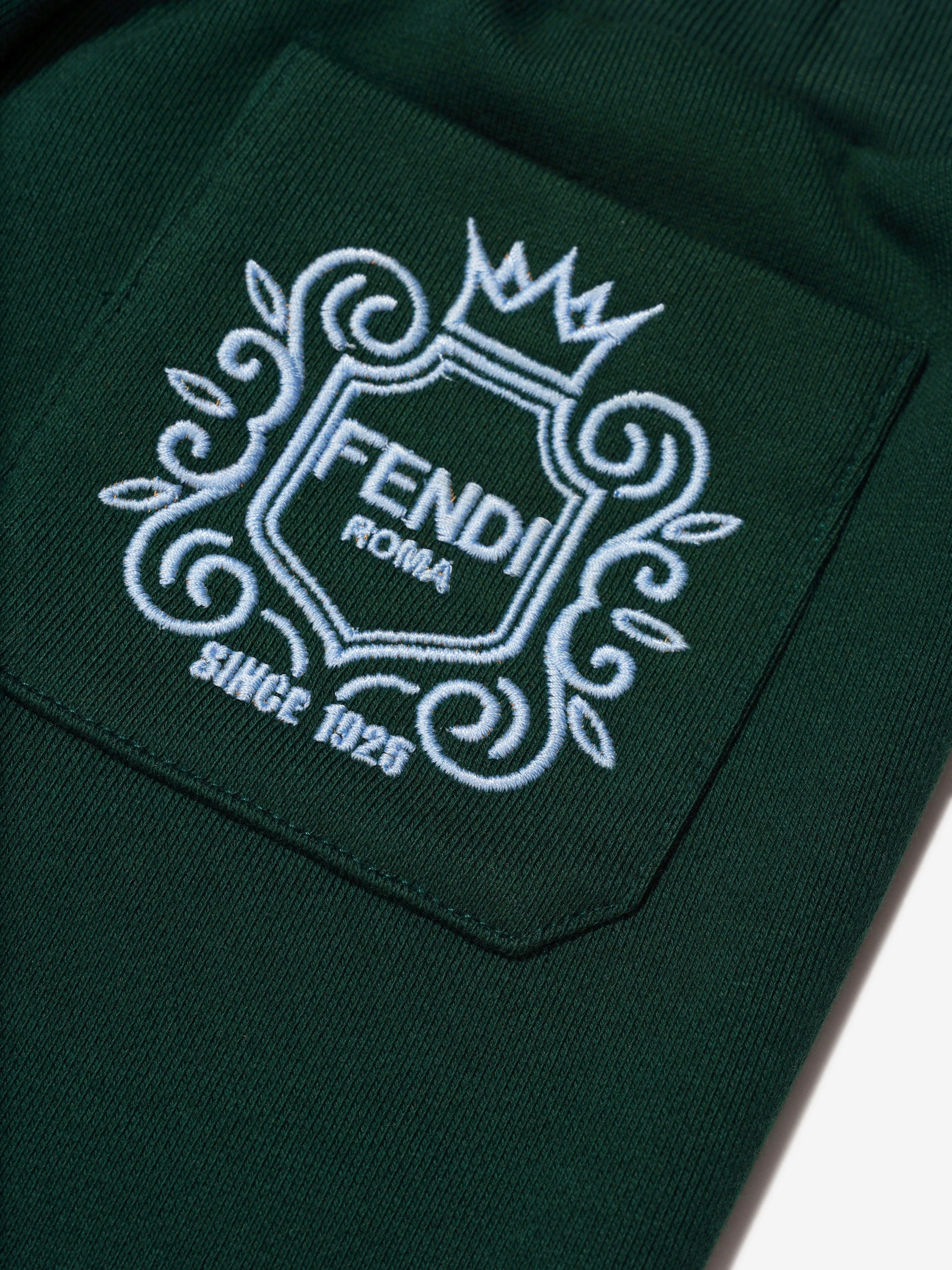 Fendi Baby FF Logo Trim Joggers