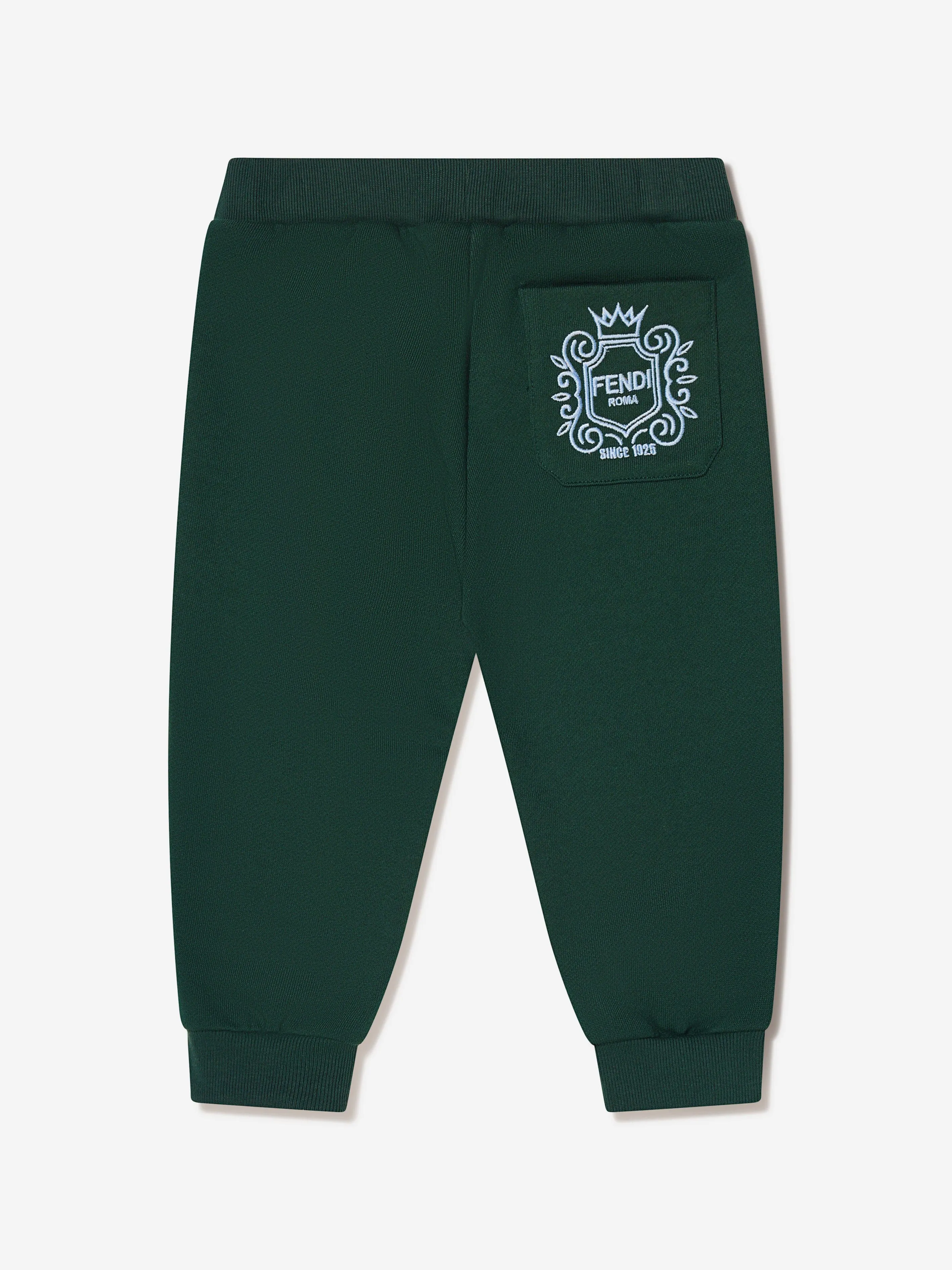 Fendi Baby FF Logo Trim Joggers