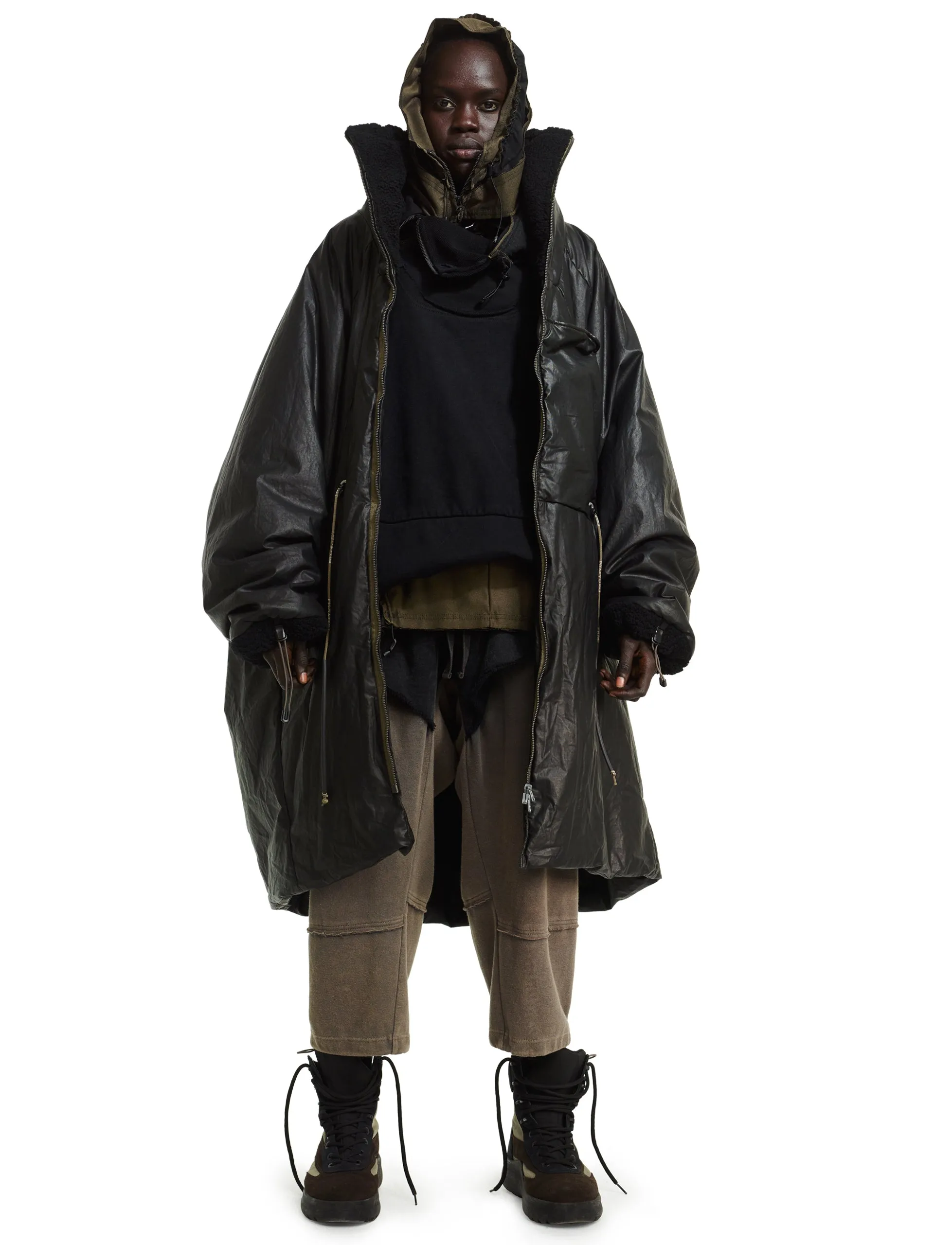 Ghost of the offworld Antique pyra collar oversized coat