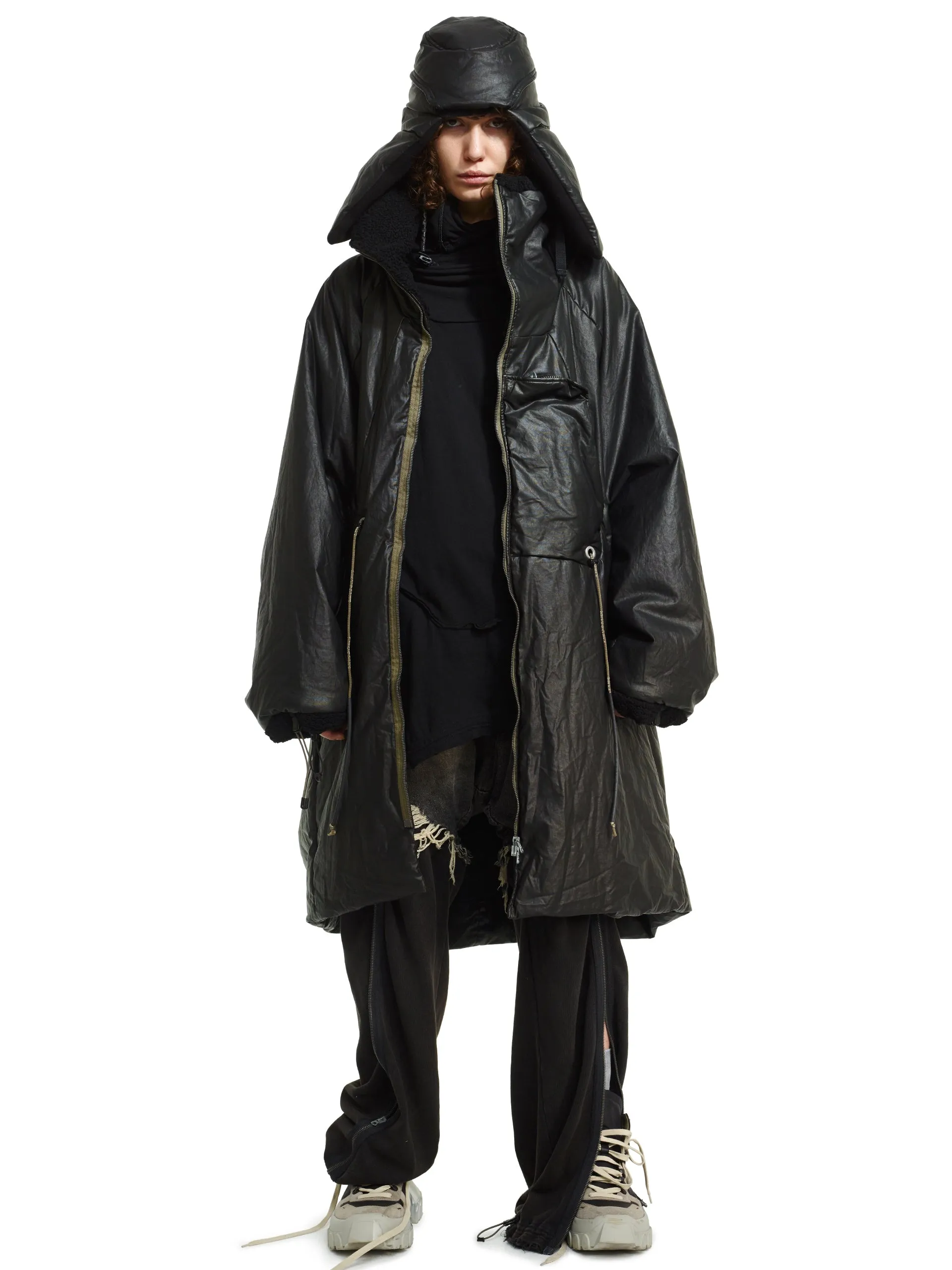 Ghost of the offworld Antique pyra collar oversized coat