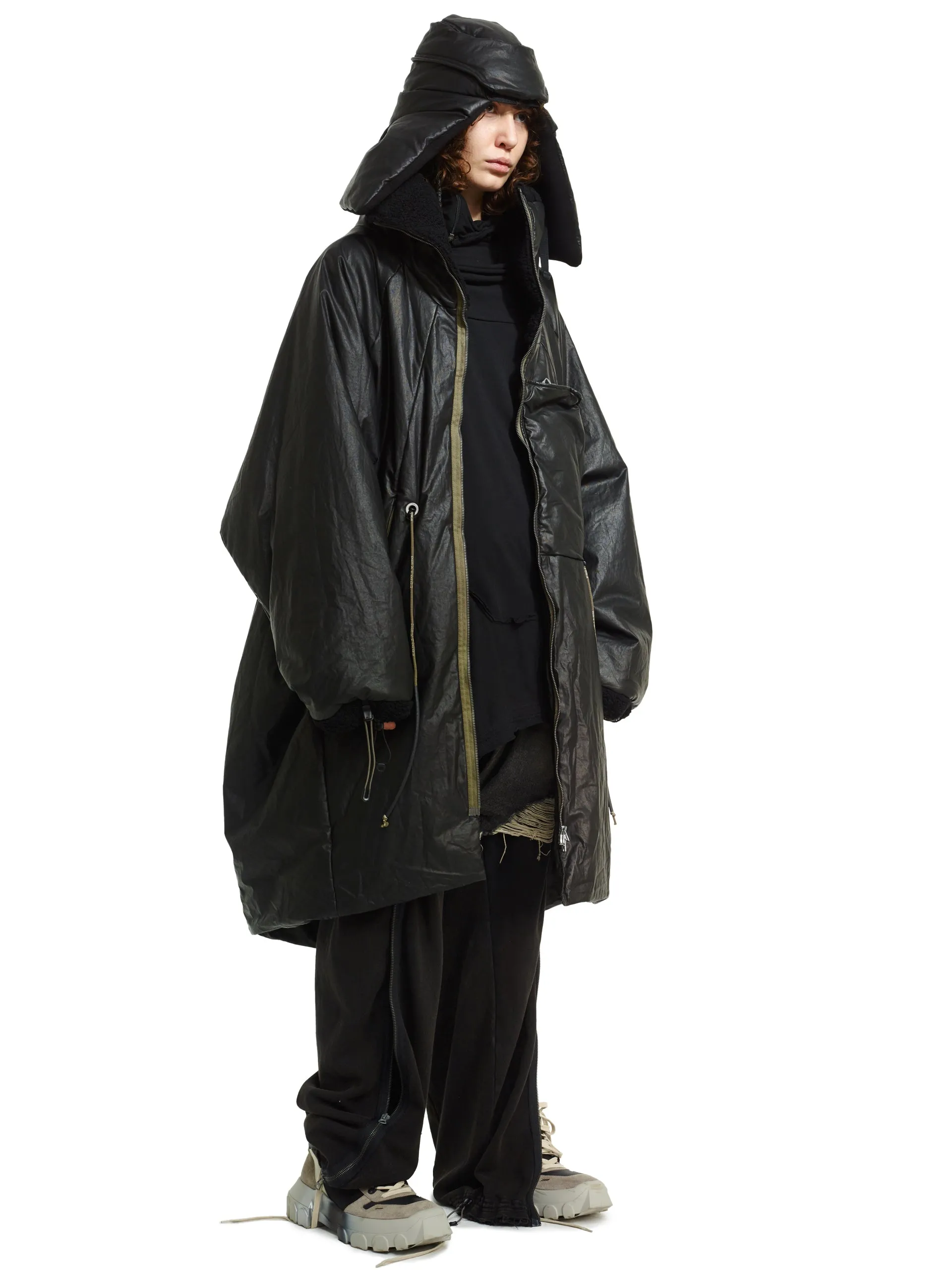 Ghost of the offworld Antique pyra collar oversized coat
