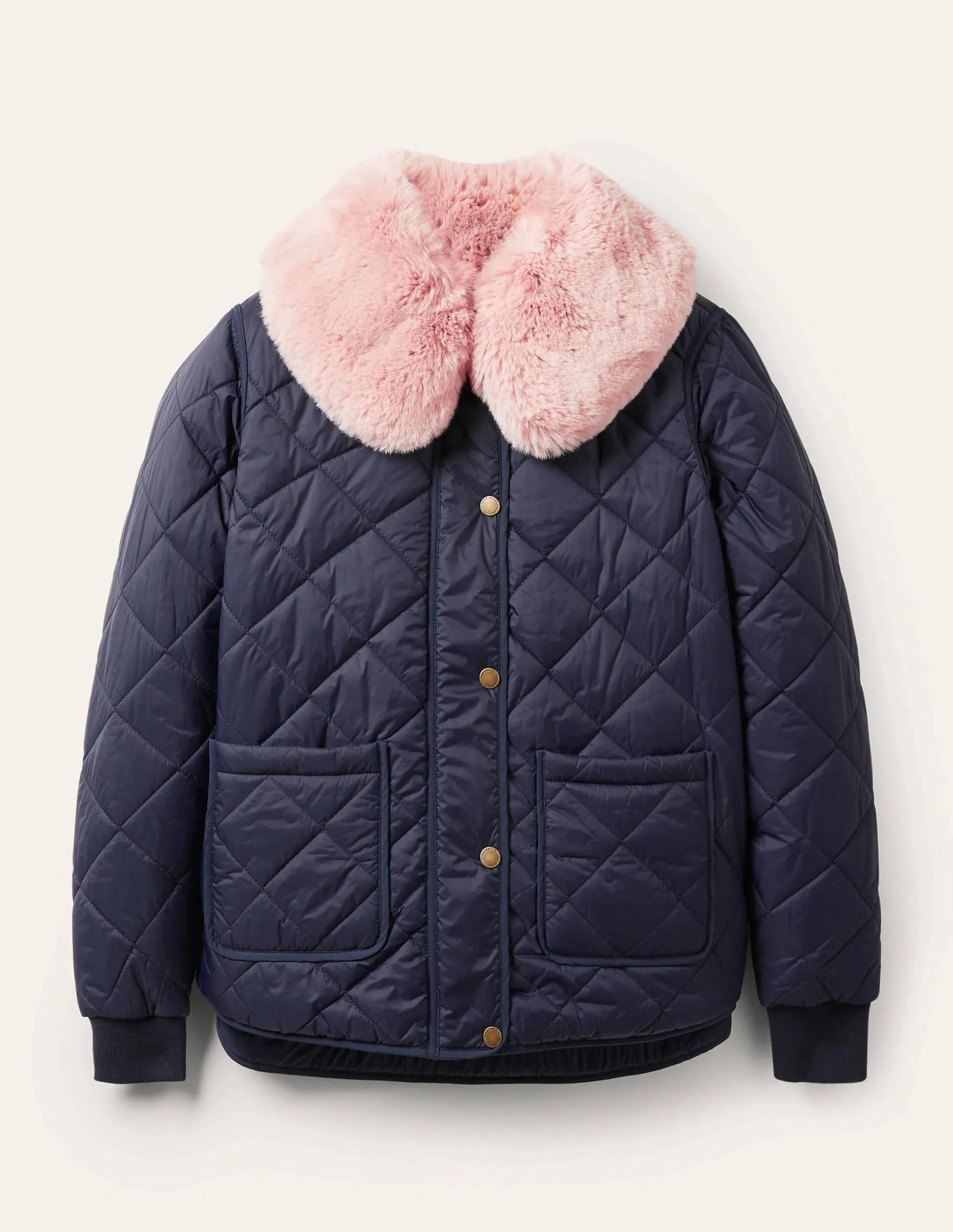 Hollie Quilted Jacket-Navy