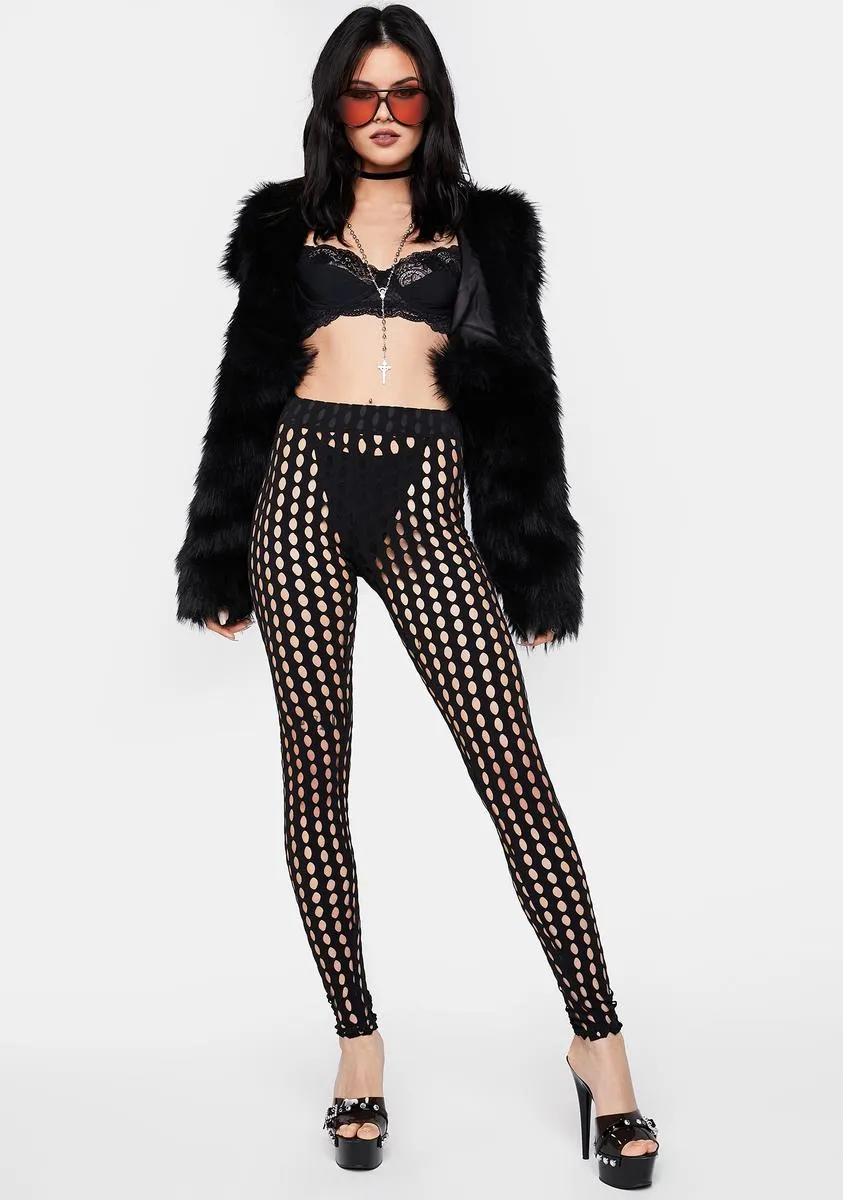 Little Black Cut-Out Leggings