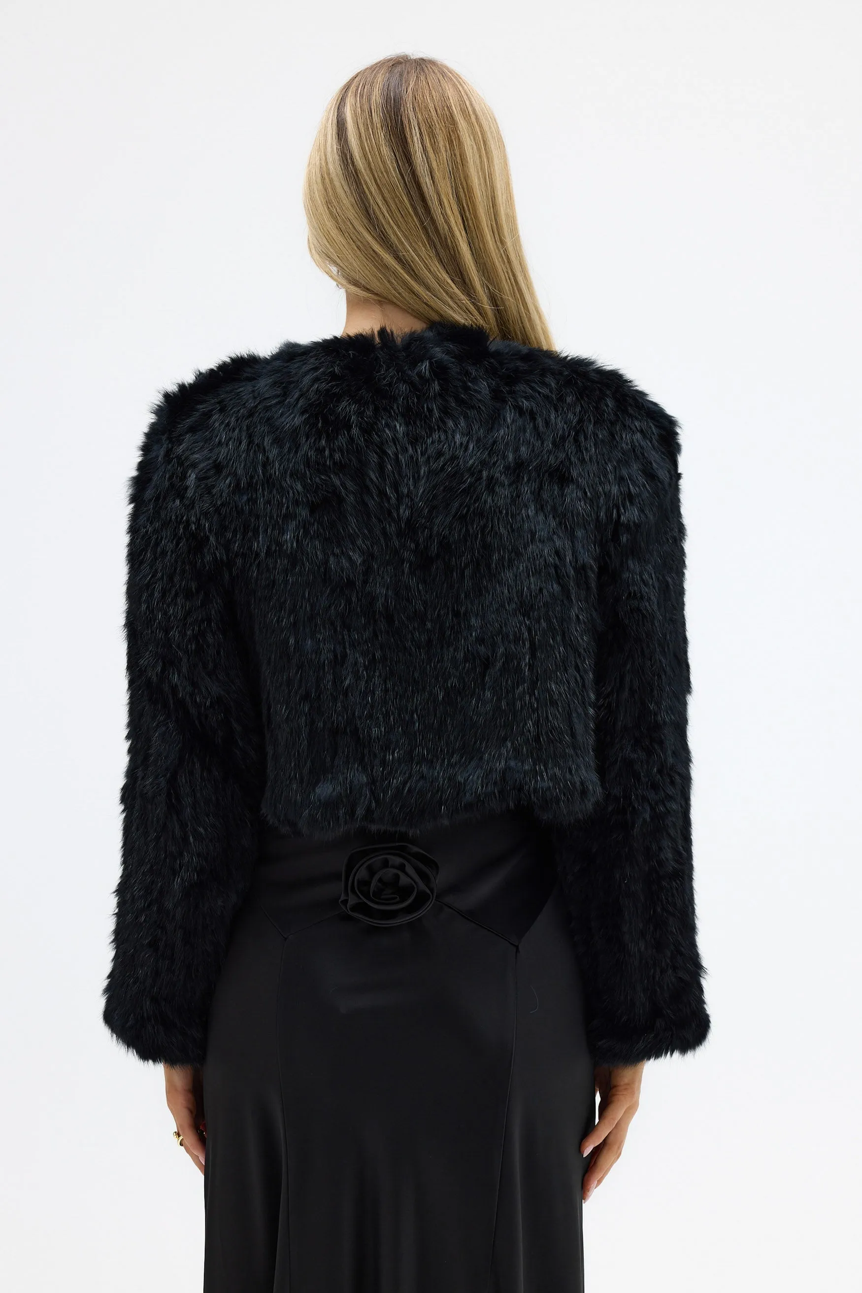 Lola Crop Jacket - Black