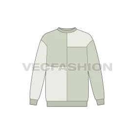 Mens Color Blocked Sweatshirt