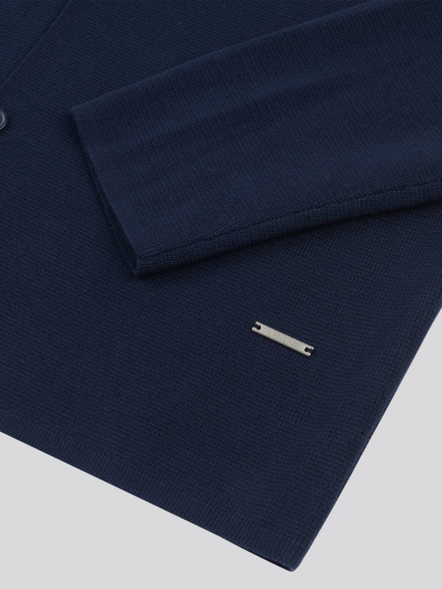 Mens Knitted Shacket in Navy Blue