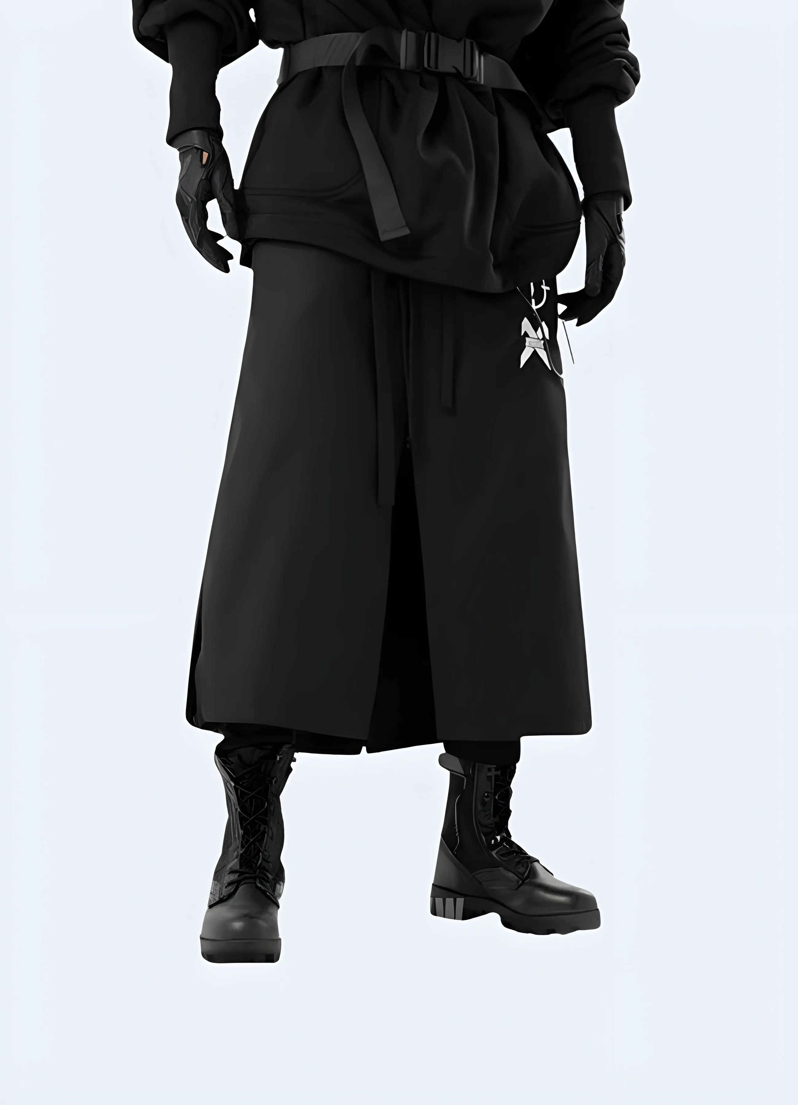 Men's Techwear skirt over pants