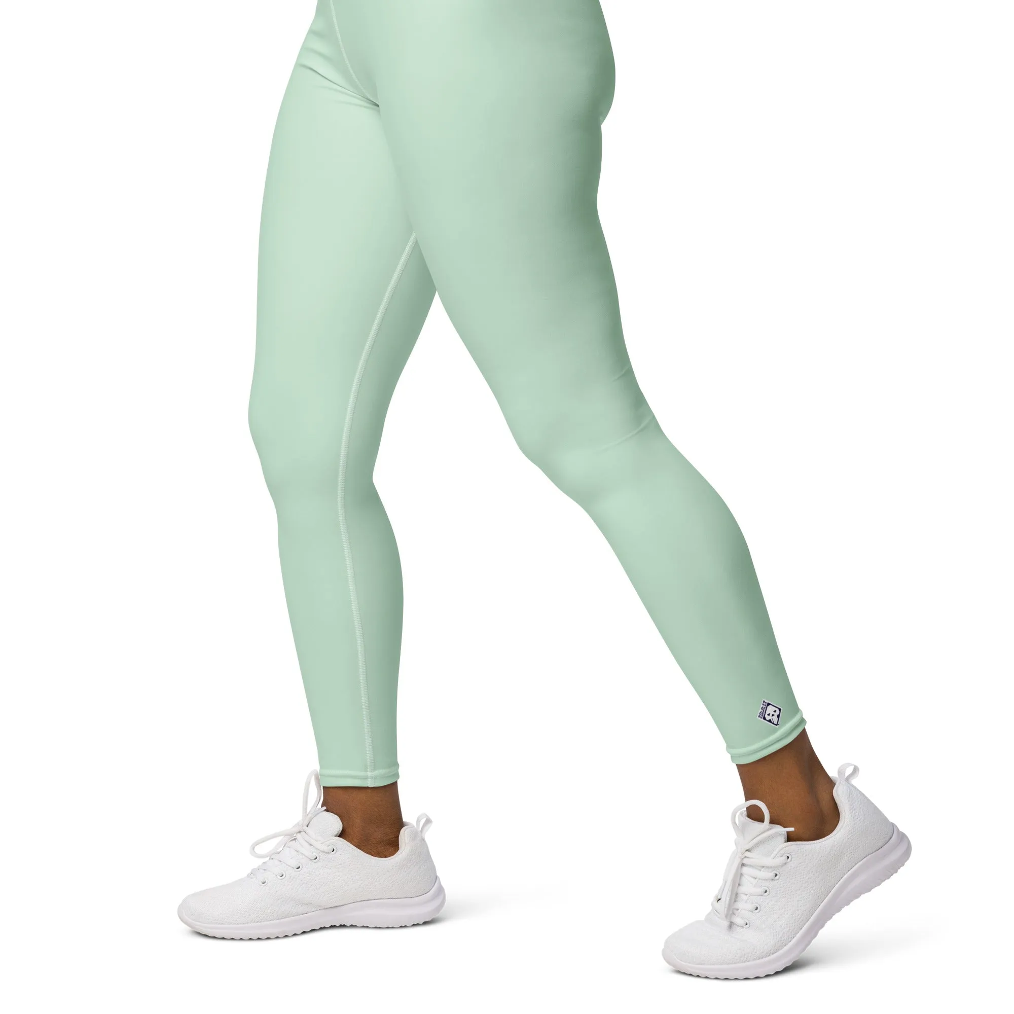 Modern Classic: Women's Solid Color Yoga Pants - Surf Crest