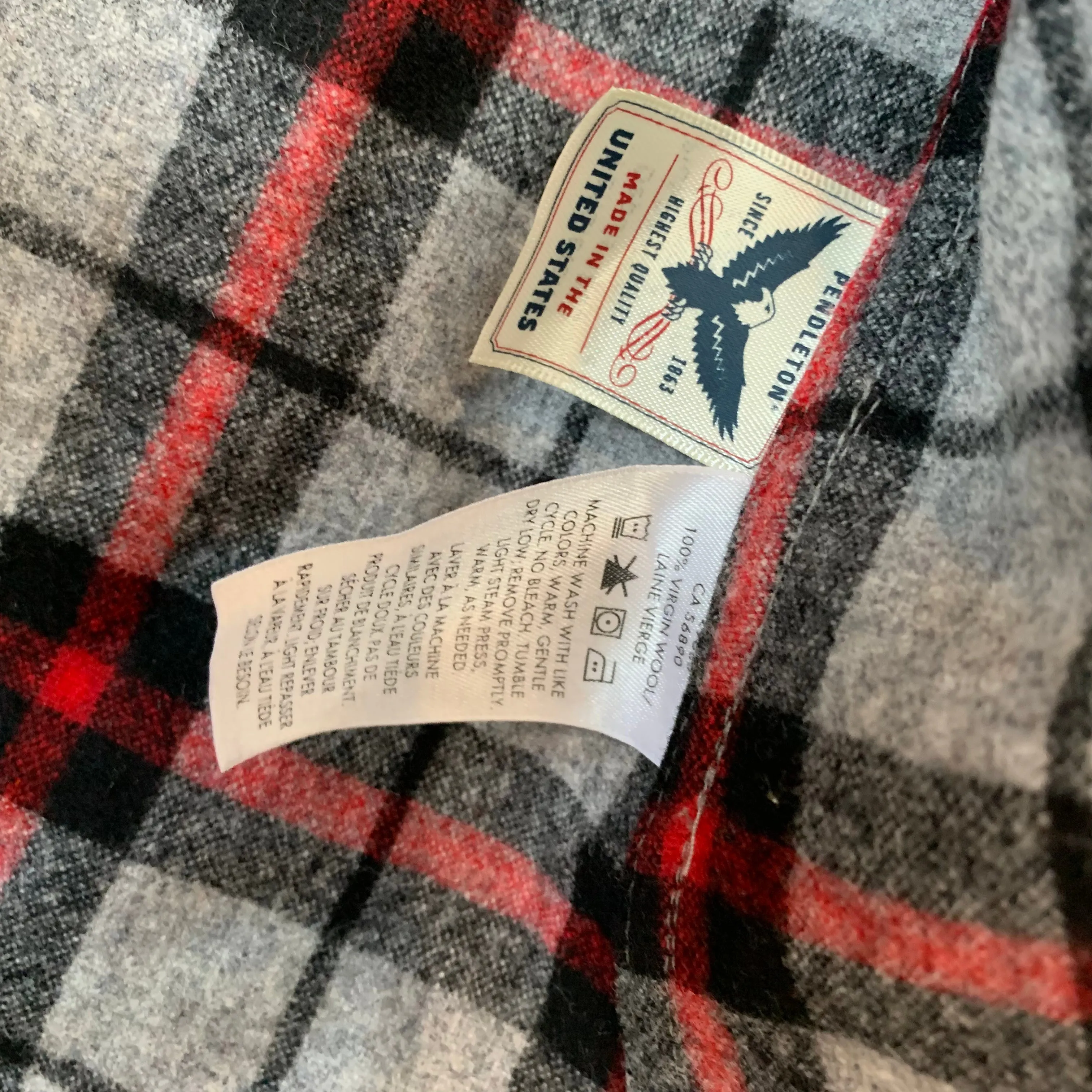 Pendleton Fitted Plaid Shirt Shacket Medium Wool Made in the USA
