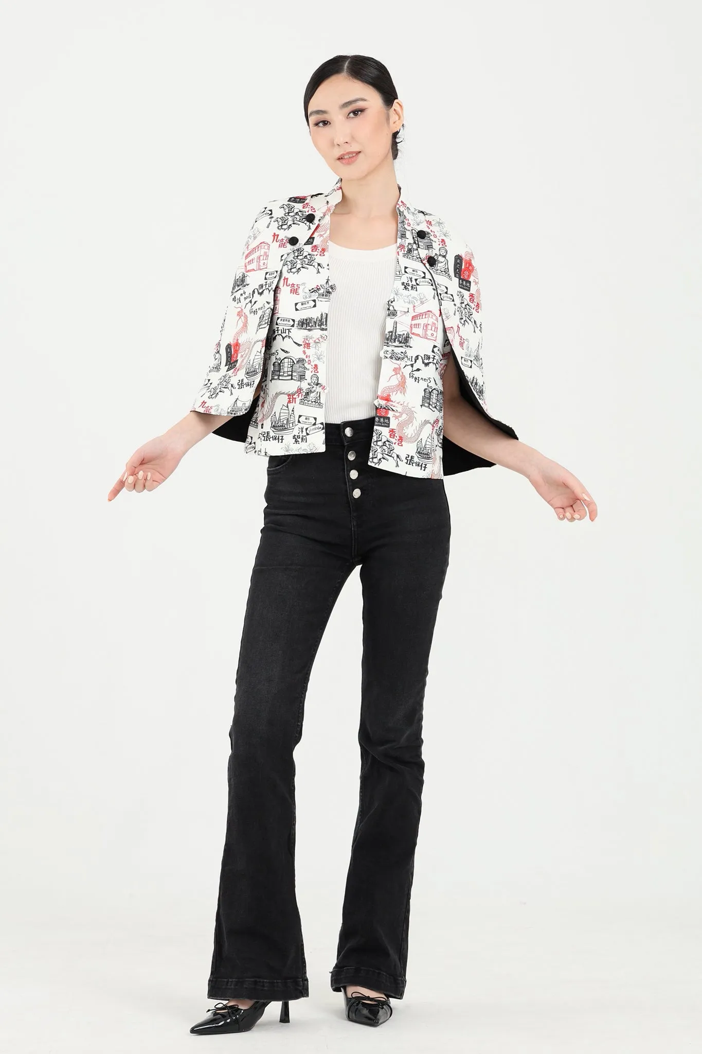 PEPPER HK Print 3-way Cape