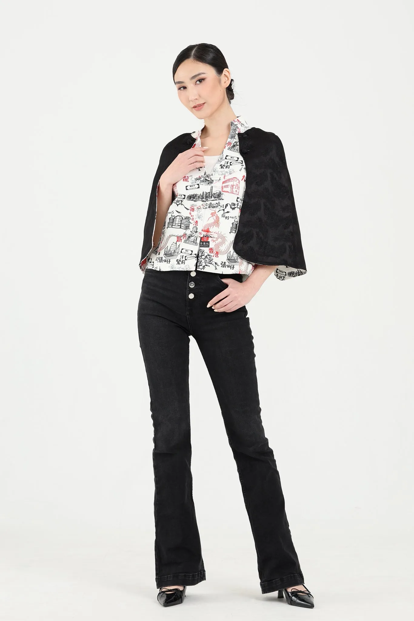 PEPPER HK Print 3-way Cape