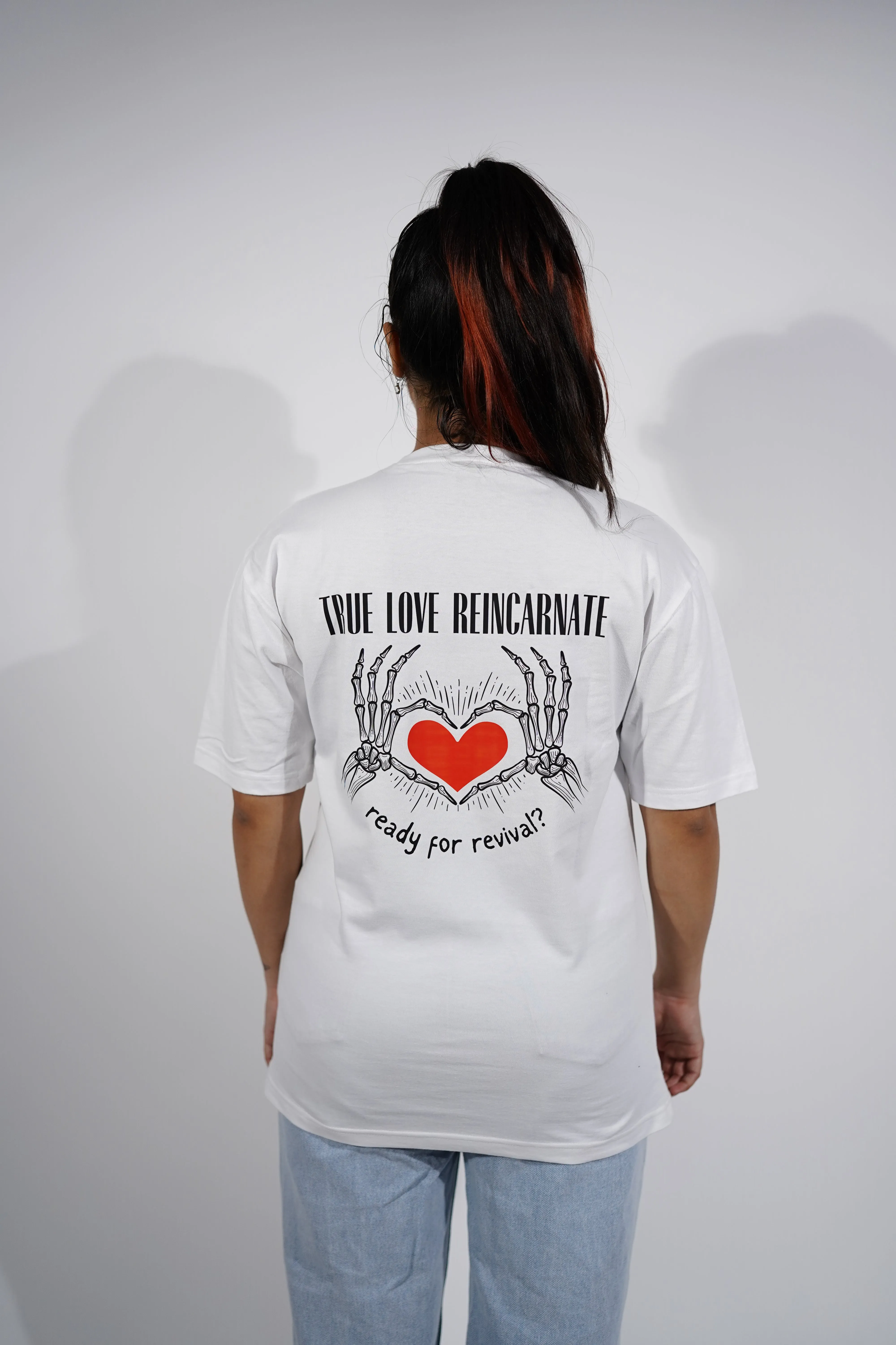 "True Love Incarnate" Oversized White T-Shirt By DemonWear for Her