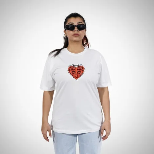 "True Love Incarnate" Oversized White T-Shirt By DemonWear for Her