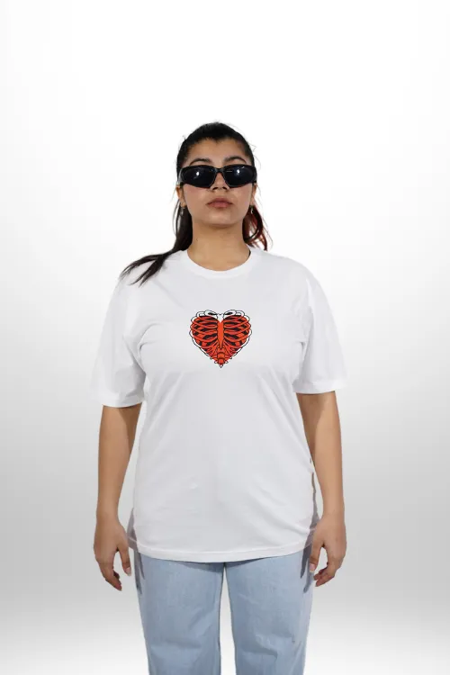 "True Love Incarnate" Oversized White T-Shirt By DemonWear for Her