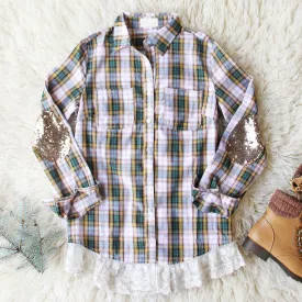 Snowy Plaid Shirt in Pine