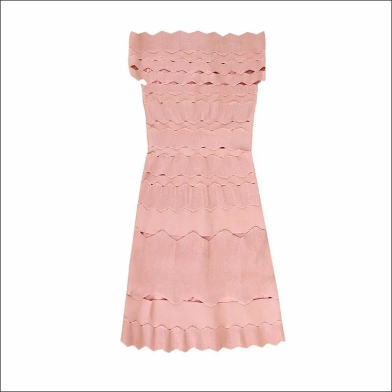 Winnal Sexy Weave Hollow Out Bandage Bodycon dress